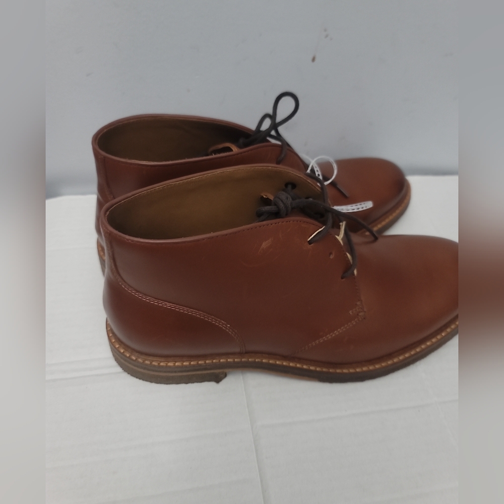 Johnston & Murphy Calder Leather Chukka Boots Brown Mahogany Full Grain
